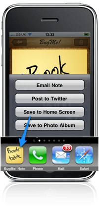 Screenshot of BugMe! for iPhone